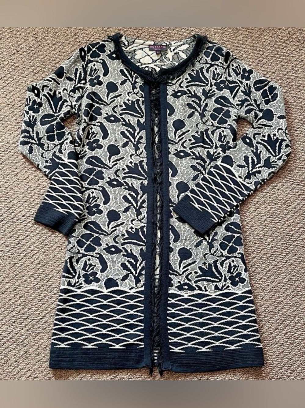 Gottardi Collection Italy open cardigan lightweight sweater